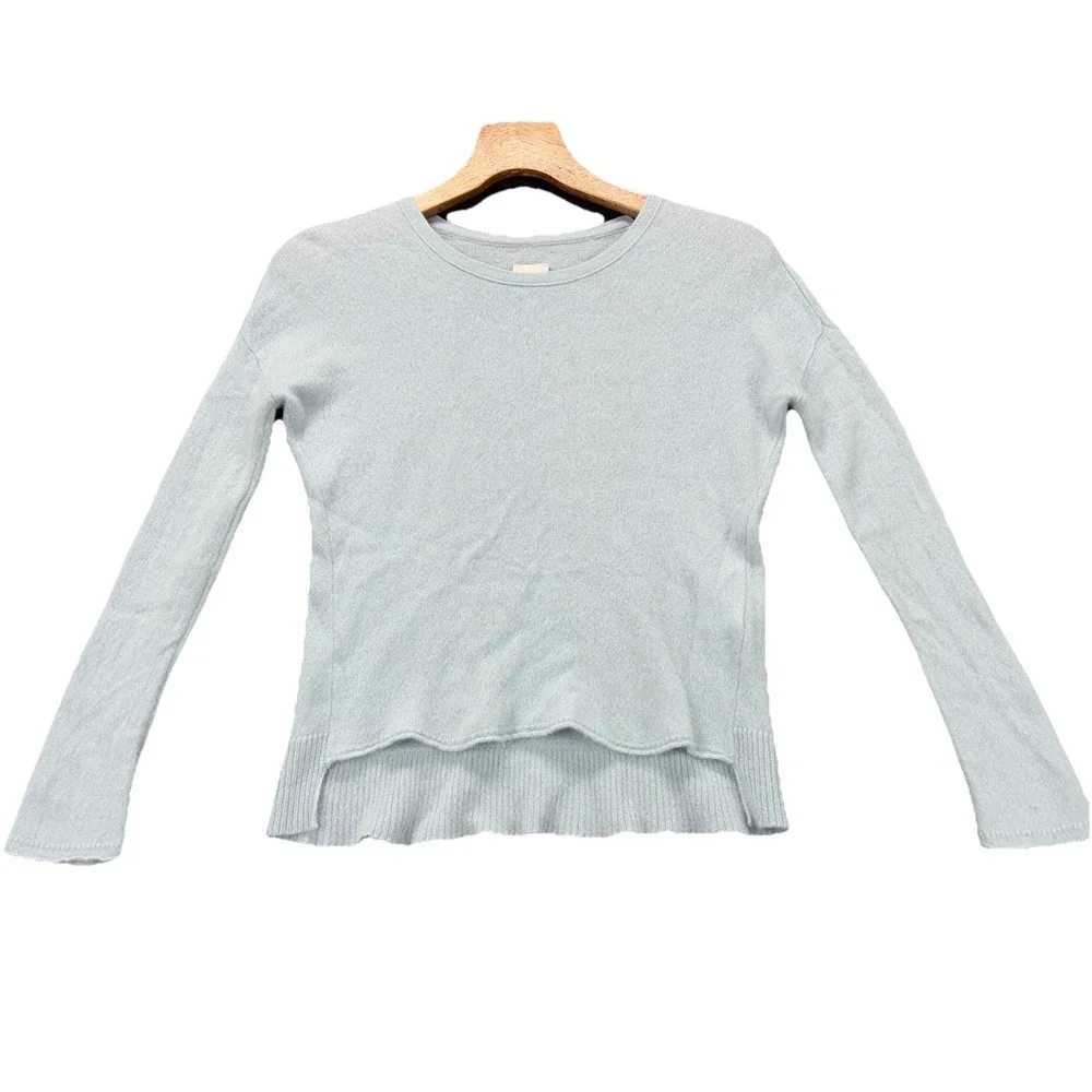 Maeve‎ Anthropologie Cashmere collection sweater Womens XS Light Blue Scoop Neck
